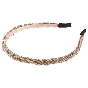 1 pc Beaded Hair Hoop Hairband for Women 0.43 Inch Wide