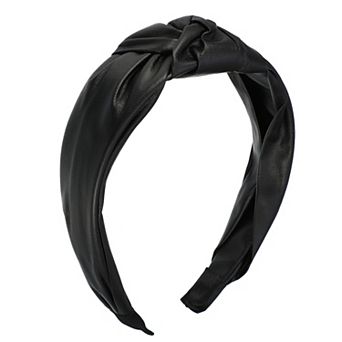 1 pc Faux Leather Knotted Headband Hairband for Women 1.57 Inch Wide