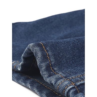 Denim Belted Jacket for Women's Lapel Collar Single Breasted Jean Jackets