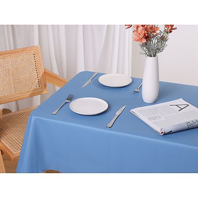 Rectangle Washable Water Resistance Tpu Table Cover 1 Pc, 55" X 63"
