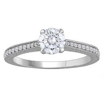Galaxie Solaire 14k White Gold 1 1/4 Carat T.W. Lab-Grown Diamond Engagement Ring
