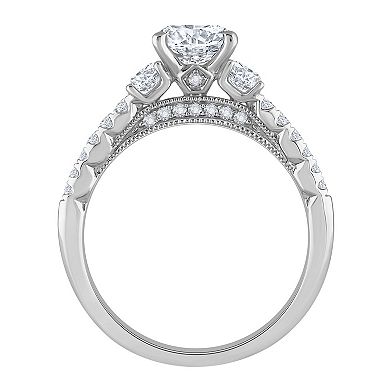 Galaxie Solaire 14k White Gold 1 1/2 Carat T.W. Lab-Grown Diamond Engagement Ring