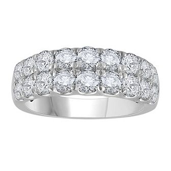 Diamond Medley 14k White Gold 2 Carat T.W. Lab-Grown Diamond Anniversary Ring