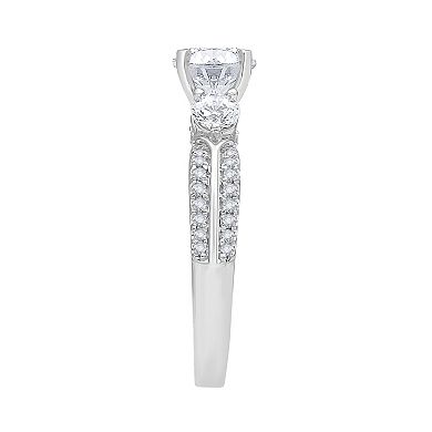 Diamond Medley 14k White Gold 1 5/8 Carat T.W. Lab-Grown Diamond Engagement Ring
