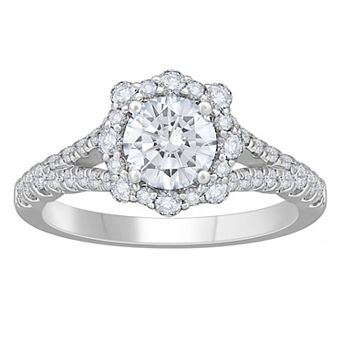 Galaxie Solaire 14k White Gold 1 3/4 Carat T.W. Lab-Grown Diamond Engagement Ring