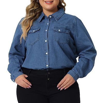 Kohls womens denim shops shirt