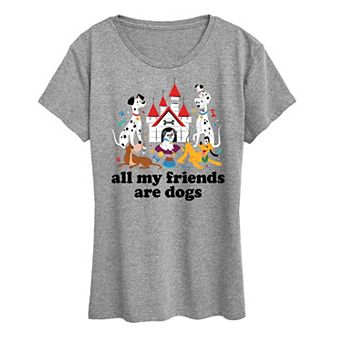 Disney Dogs Women's All My Friends Are Dogs Graphic Tee