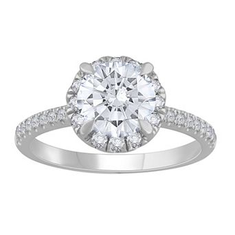 Galaxie Solaire 14k White Gold 1 1/3 Carat T.W. Lab-Grown Diamond Studded Band Engagement Ring