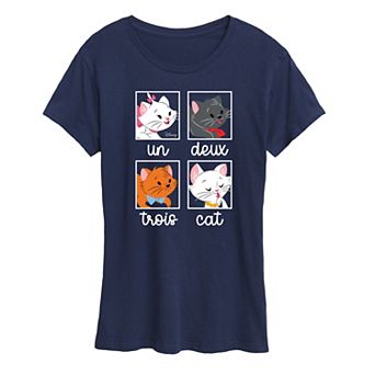 Disney's The Aristocats Women's Un Deux Trois Cat Graphic Tee