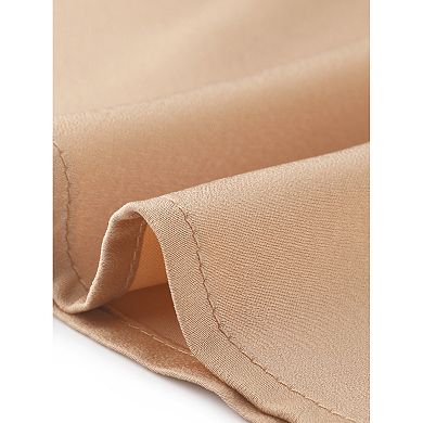 Halter Neck Sleeveless Satin Tops for Women Mock Neck Elegant Blouse