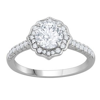 Galaxie Solaire 14k White Gold 1 1/4 Carat T.W. Lab-Grown Diamond Engagement Ring