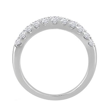 Galaxie Solaire 14k White Gold 1 Carat T.W. Lab-Grown Diamond Double-Row Anniversary Ring