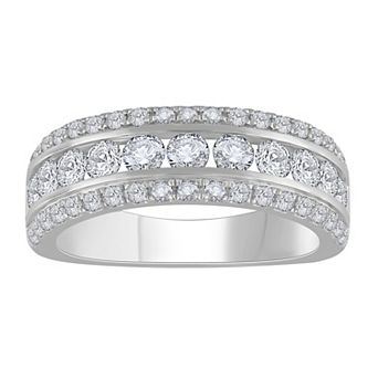 Galaxie Solaire 14k White Gold 1 1/2 Carat T.W. Lab-Grown Diamond Anniversary Ring