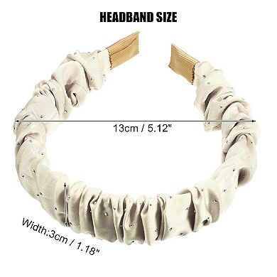 Solid Color Pleated Headband Women Hairband Hair Hoop for All Hair