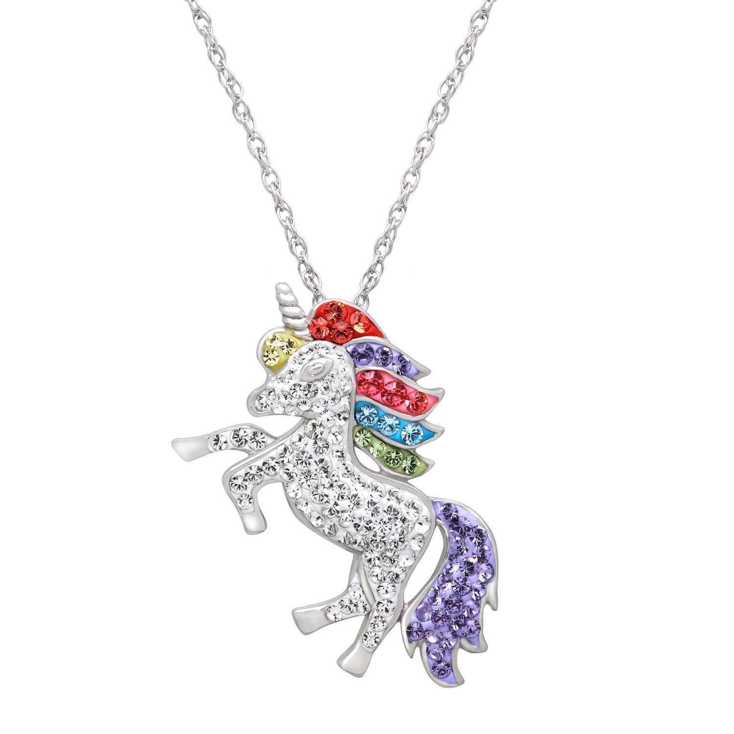 Crystal Collective Fine Silver Plated Crystal Unicorn Head