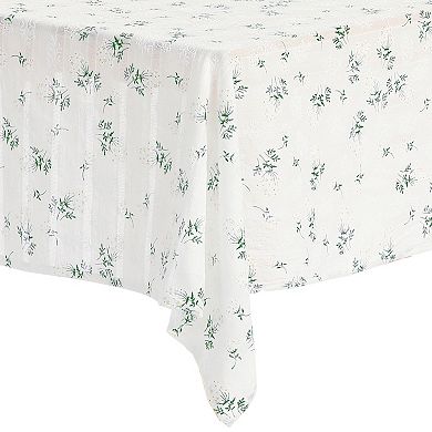 Cotton Linen Flower Dining Room Gathering Rectangle Tablecloth 1 Pc, 55" X 55"