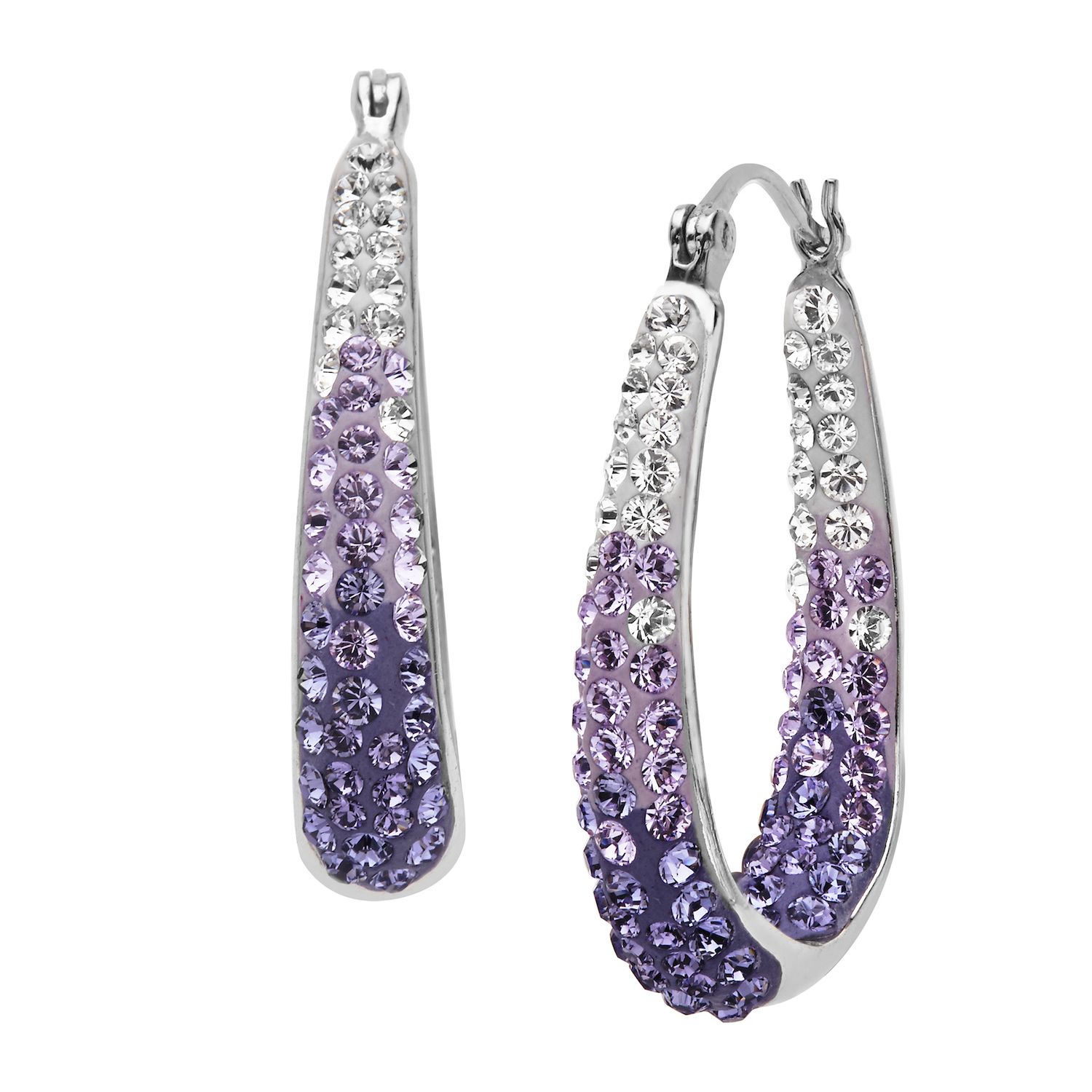 Zawieszka z klipsem ze srebra próby 925 do bransoletek – koraliki kryształowe w kolorze niebieskim i białym