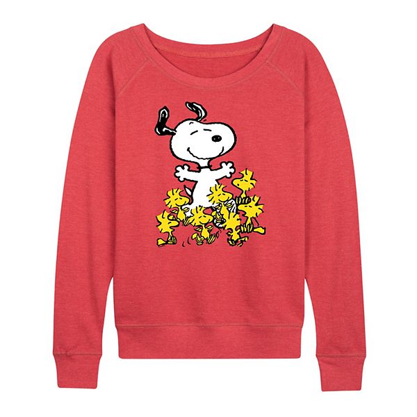 Women's Peanuts Snoopy Woodstock Party Slouchy Graphic Sweatshirt