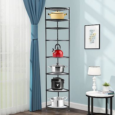 8-Tier Kitchen Pot Rack, Cookware Stand Storage Organizer, Shelf Rack
