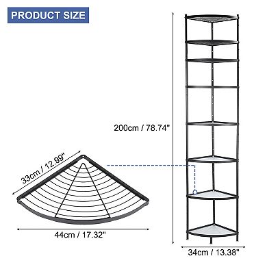 8-Tier Kitchen Pot Rack, Cookware Stand Storage Organizer, Shelf Rack