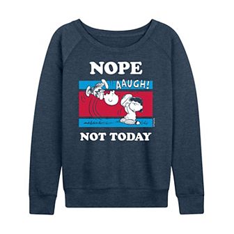 Women's Peanuts Nope Not Today French Terry Long Sleeve Tee