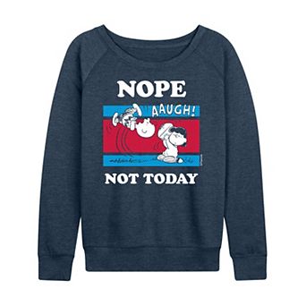 Women's Peanuts Nope Not Today French Terry Long Sleeve Tee
