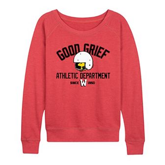 Women's Peanuts Good Grief Woodstock French Terry Long Sleeve Tee