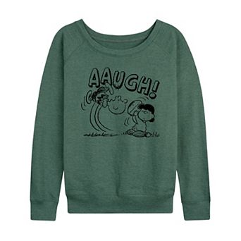Women's Peanuts Charlie Brown Football French Terry Long Sleeve Tee