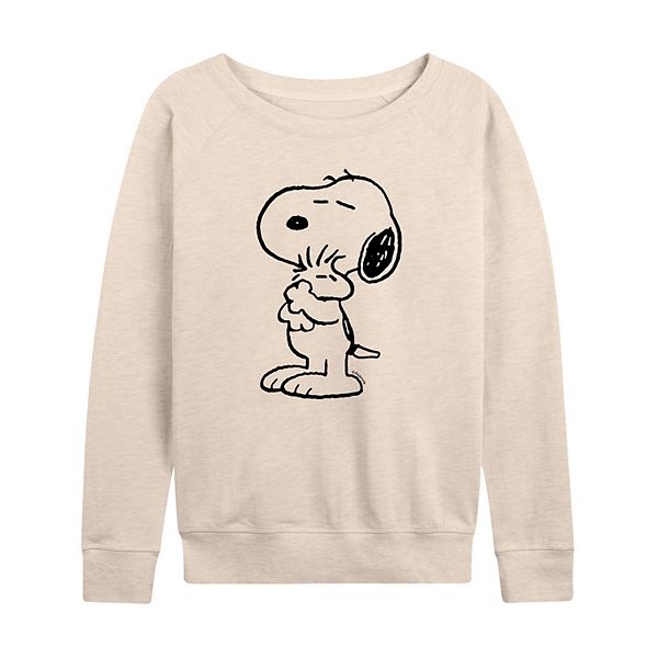 Women's Peanuts Snoopy Loves Woodstock Slouchy Graphic Sweatshirt