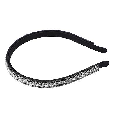 1 Pcs Rhinestone Headband Bling Padded Hairband Sparkle 0.47 Inch Wide