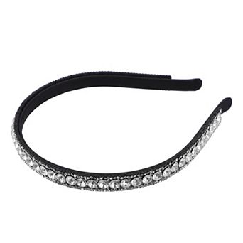 1 pc Rhinestone Headband Bling Padded Hairband Sparkle 0.47 Inch Wide