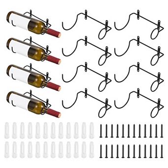 Spiral Wine Wall Holder 12Pcs, Wine Bottle Display Holder, Display Wall Storage Shelf Right