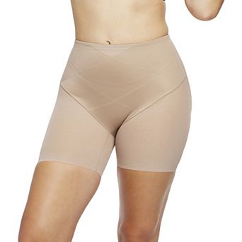 Naomi & Nicole® Shapewear Inside Magic Tummy Tuck Waistline Mid-Thigh Shorts 7608