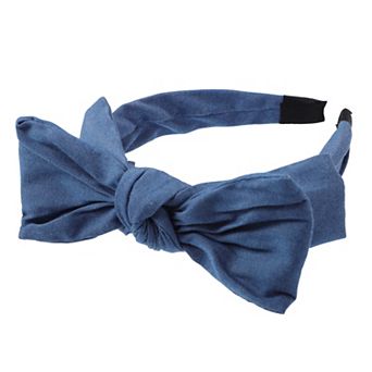 Double Bow Knot Headband Fashion Hairband for Women 1.34 Inch Wide
