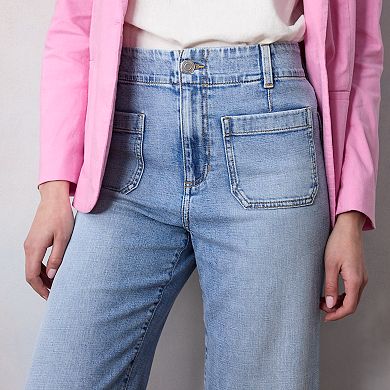 Women's LC Lauren Conrad Super High-Rise Wildflower Wide Leg Cropped Pants