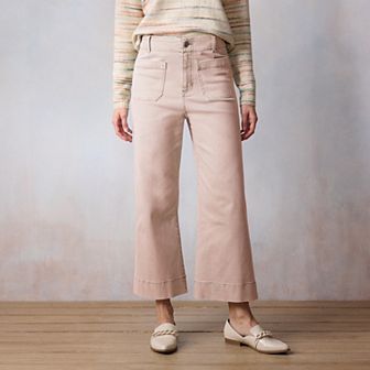 Women's LC Lauren Conrad Super High-Rise Wildflower Wide Leg Cropped Pants
