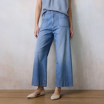 Women's LC Lauren Conrad Super High-Rise Wildflower Wide Leg Cropped Pants