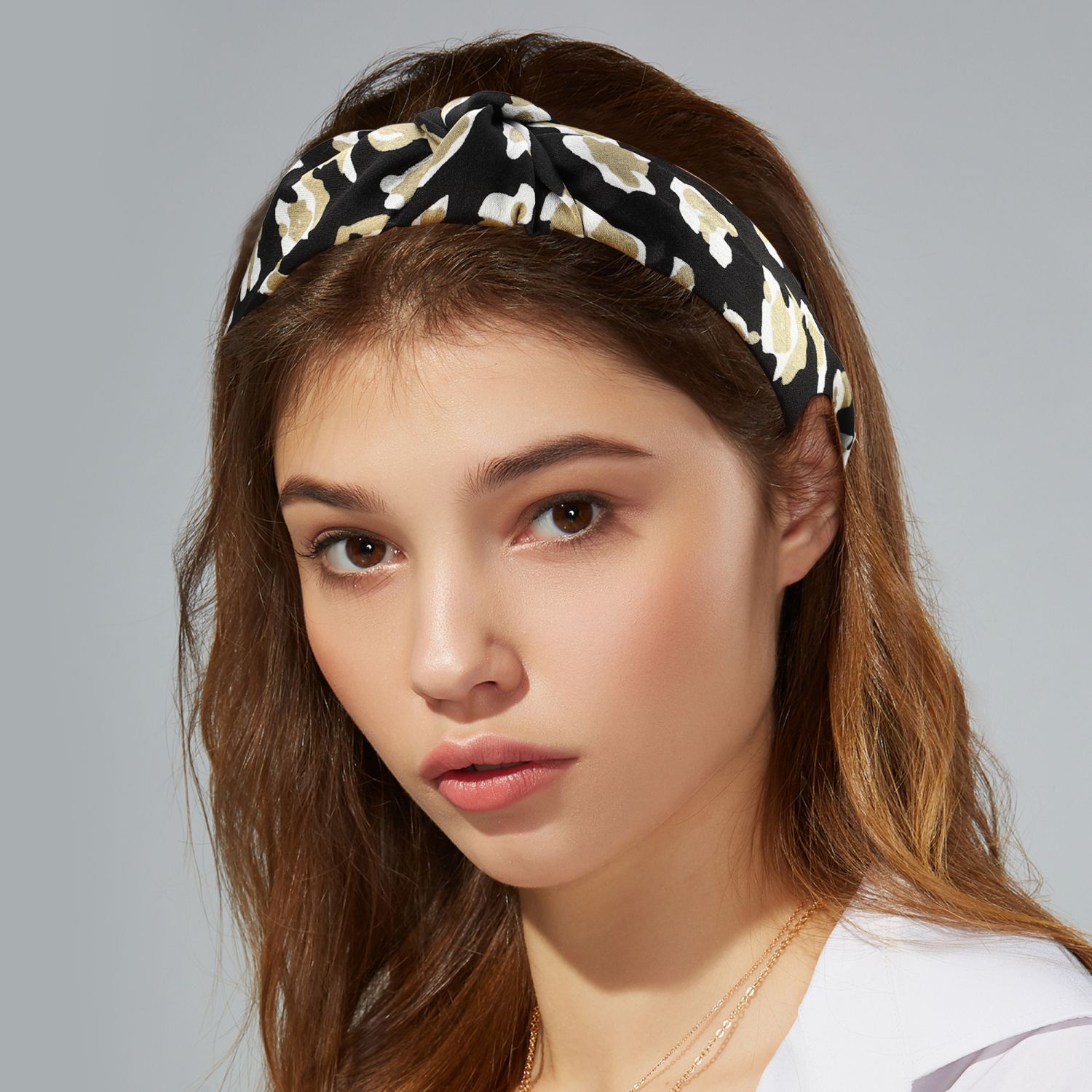 6 Stück Leoparden-Stirnbänder Aus Satin Mit Knotendesign – Breite Haarbänder Für Frauen Und Mädchen, Für Party & Alltag