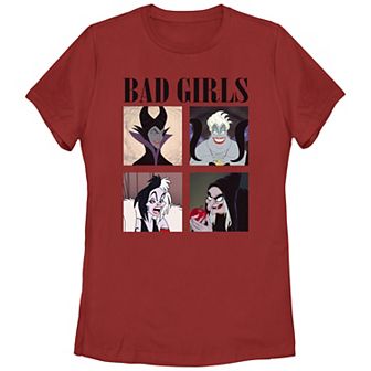 Disney Villains Bad Girls Portraits Juniors' Graphic Tee