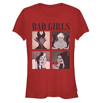 Disney Villains Bad Girls Portraits Juniors' Fitted Graphic Tee