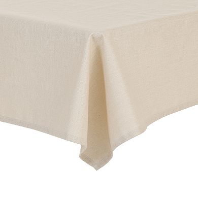 Rectangle Wrinkle-resistant Washable Polyester Linen Table Cover, 35" X 35"