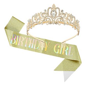 1 Set Birthday Tiara Crown Birthday Party Queen Tiara for Girl