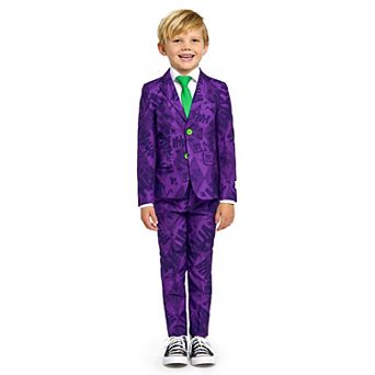 Boys 2-8 OppoSuits DC Comics The Joker Jacket, Pants & Tie Suit Set