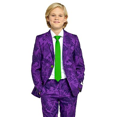 Boys 10-16 OppoSuits DC Comics The Joker Jacket, Pants & Tie Suit Set