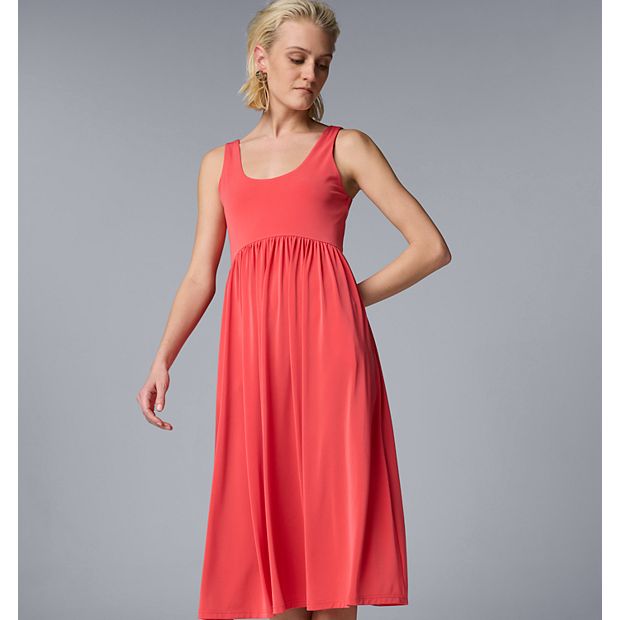 Women's Simply Vera Vera Wang Sleeveless Ruffled Fit & Flare Midi Dress