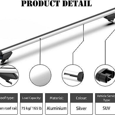 Tooenjoy 53'' Roof Rack Cross Bars - Adjustable Aluminum Cargo Bars