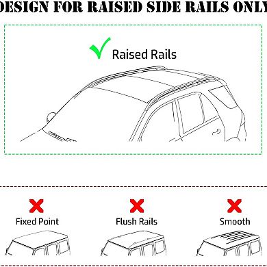 Tooenjoy 53'' Roof Rack Cross Bars - Adjustable Aluminum Cargo Bars
