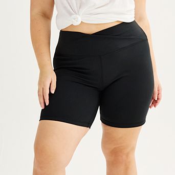 Juniors' Plus Size SO® 7" Sporty Crossover Bike Shorts