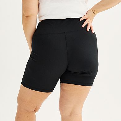 Juniors' Plus Size SO® 7" Sporty Crossover Bike Shorts