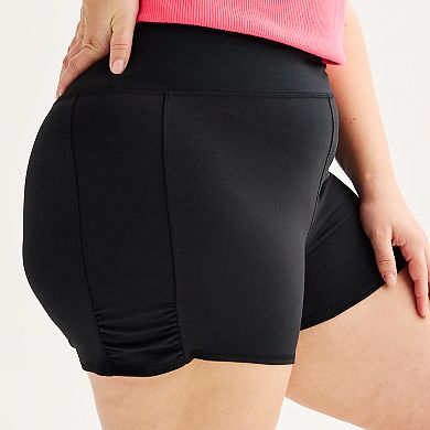 Juniors' Plus Size SO® Ruched Panel Bike Shorts 